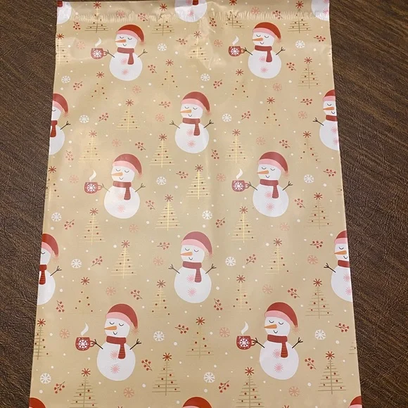 Christmas Snowman Poly Mailers 10x13 Pack of 25 - Picture 4 of 7
